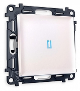 Выключатель одноклавишный с подсветкой без рамки Ambrella Volt Quant MA202020 цвет Жемчужный, Белый