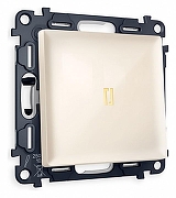 Выключатель одноклавишный с подсветкой без рамки Ambrella Volt Quant MA302010 цвет Бежевый