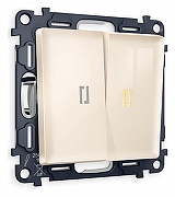 Выключатель проходной двухклавишный с подсветкой Ambrella Volt Quant MA304030 цвет Бежевый