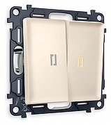 Выключатель проходной двухклавишный с подсветкой Ambrella Volt Quant MA324030 цвет Бежевый