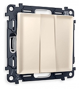 Выключатель трехклавишный без рамки Ambrella Volt Quant MA325010 цвет Бежевый