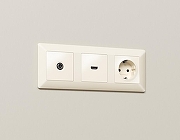 ТВ-розетка оконечная без рамки Ambrella Volt Quant MA333010 цвет Бежевый-1