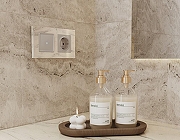 Выключатель одноклавишный с подсветкой без рамки Ambrella Volt Quant MA362015 цвет Бежевый, Серый-2