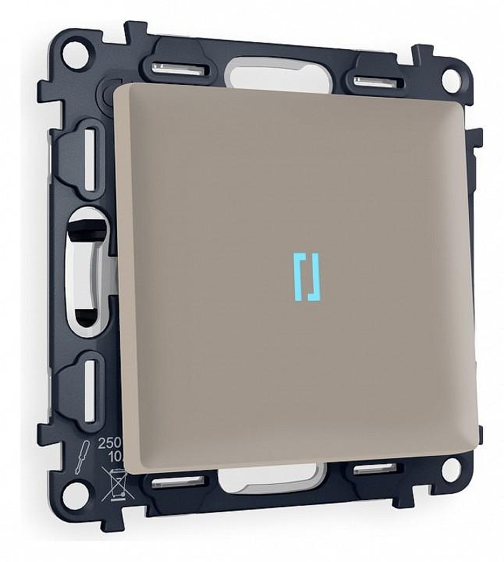 Выключатель одноклавишный с подсветкой без рамки Ambrella Volt Quant MA362020 