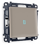 Выключатель проходной одноклавишный с подсветкой Ambrella Volt Quant MA362040 цвет Бежевый, Серый