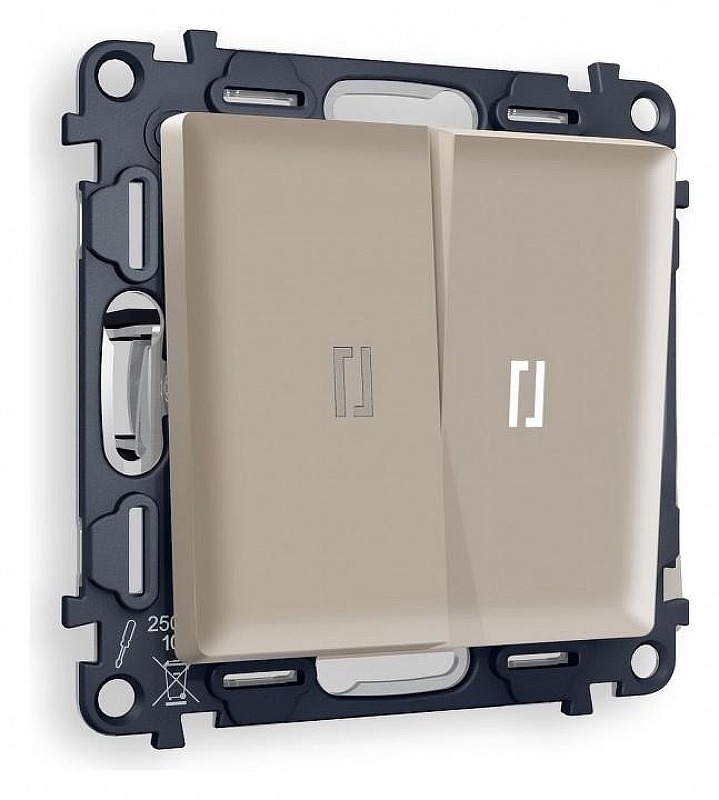 Выключатель проходной двухклавишный с подсветкой Ambrella Volt Quant MA364035 