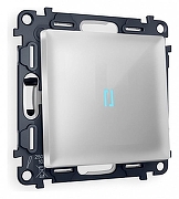 Выключатель проходной одноклавишный с подсветкой Ambrella Volt Quant MA402040 цвет Серебро