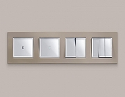Выключатель трехклавишный без рамки Ambrella Volt Quant MA405010 цвет Серебро-1