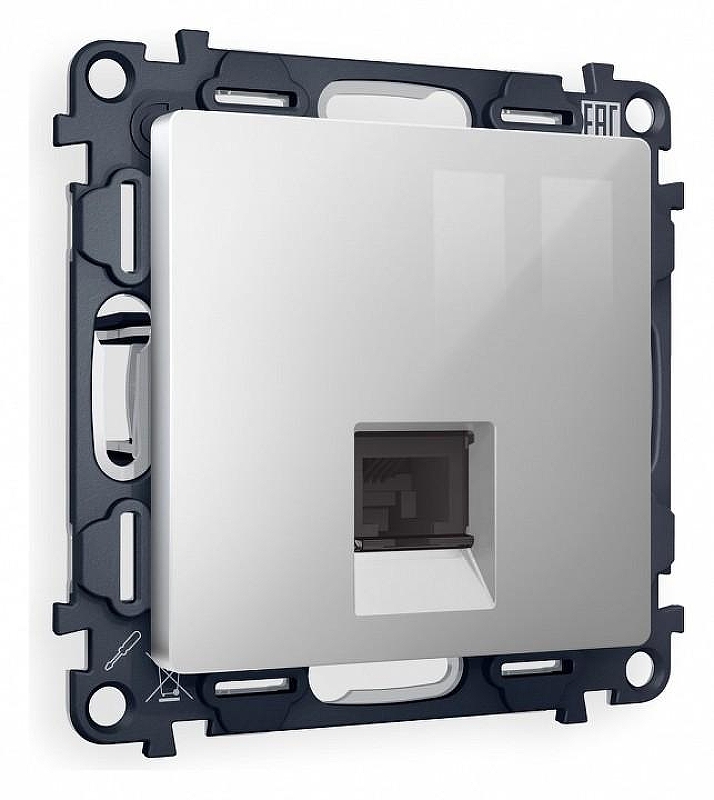 Розетка Ethernet RJ-45 и со шторками, без рамки Ambrella Volt Quant MA412010 