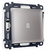 Выключатель одноклавишный с подсветкой без рамки Ambrella Volt Quant MA502015 цвет Сталь
