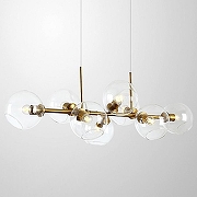 Люстра Moderli Long V2170-P цвет плафона/подвески Прозрачный, цвет арматуры Латунь