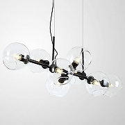 Люстра Moderli Long V2171-P цвет плафона/подвески Прозрачный, цвет арматуры Черный