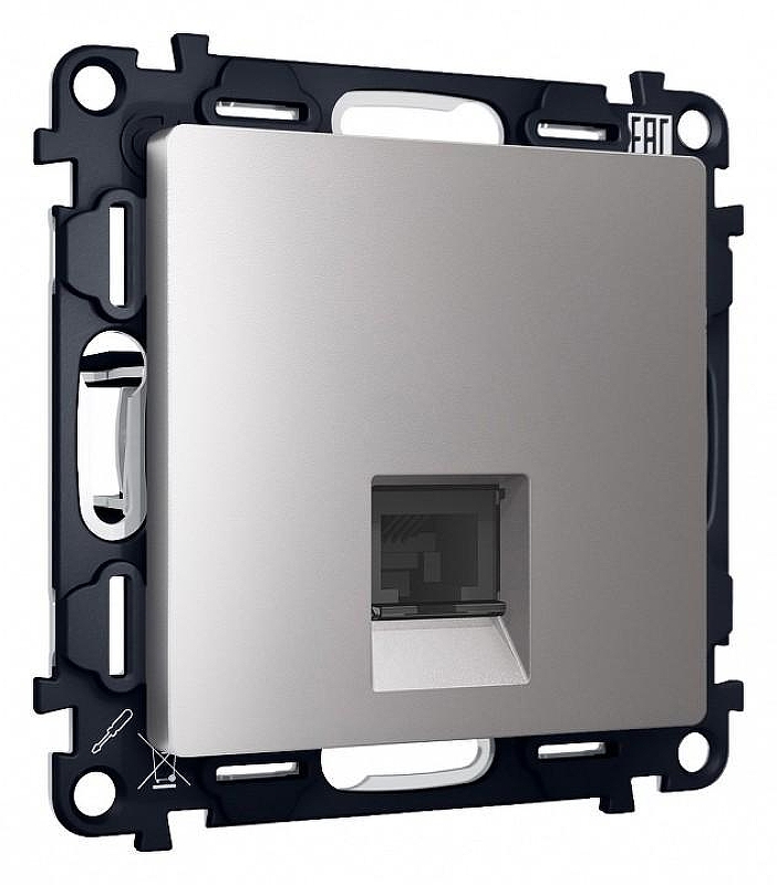 Розетка Ethernet RJ-45 и со шторками, без рамки Ambrella Volt Quant MA512010 