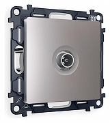 ТВ-розетка проходная без рамки Ambrella Volt Quant MA513030 цвет Сталь