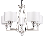 Люстра Vele Luce Lotus VL1053L05 цвет плафона/подвески Белый, Прозрачный, цвет арматуры Хром