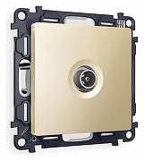 ТВ-розетка проходная без рамки Ambrella Volt Quant MA613030 цвет Бежевый