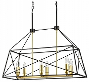 Подвесной светильник Vele Luce Clemente VL4272P06 цвет плафона/подвески Черный, цвет арматуры Золото, Черный