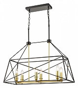 Подвесной светильник Vele Luce Clemente VL4272P06 цвет плафона/подвески Черный, цвет арматуры Золото, Черный-2