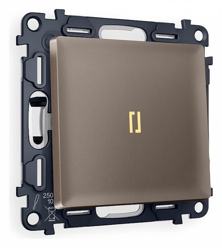 Выключатель проходной одноклавишный с подсветкой Ambrella Volt Quant MA632030 