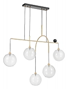 Люстра Vele Luce Freedom VL5544P05 цвет плафона/подвески Прозрачный, цвет арматуры Золото, Черный-2