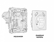 Розетка с заземлением и со шторкой и 2хUSB type A, без рамки Ambrella Volt Quant MA639010 цвет Бронза-2