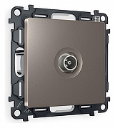 ТВ-розетка проходная без рамки Ambrella Volt Quant MA643030 цвет Бронза