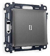 Выключатель одноклавишный с подсветкой без рамки Ambrella Volt Quant MA652015 цвет Антрацит