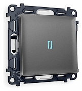 Выключатель одноклавишный с подсветкой без рамки Ambrella Volt Quant MA652020 цвет Антрацит