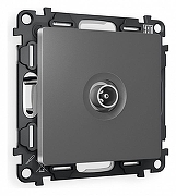 ТВ-розетка оконечная без рамки Ambrella Volt Quant MA663010 цвет Антрацит