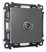 ТВ-розетка проходная без рамки Ambrella Volt Quant MA663030 цвет Антрацит