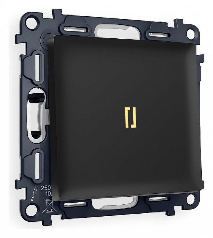 Выключатель одноклавишный с подсветкой без рамки Ambrella Volt Quant MA802010 