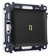 Выключатель одноклавишный с подсветкой без рамки Ambrella Volt Quant MA802010 цвет Черный