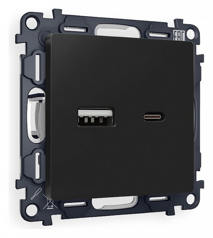 Розетка 2хUSB type A и C без рамки Ambrella Volt Quant MA811010 