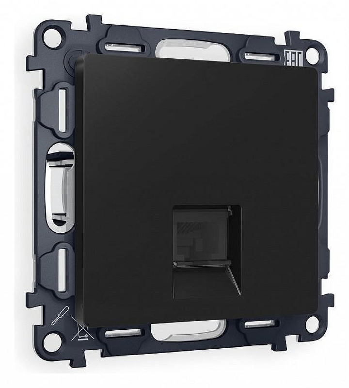 Розетка Ethernet RJ-45 и со шторками, без рамки Ambrella Volt Quant MA812010 