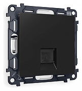 Розетка Ethernet RJ-45 и со шторками, без рамки Ambrella Volt Quant MA812010 цвет Черный