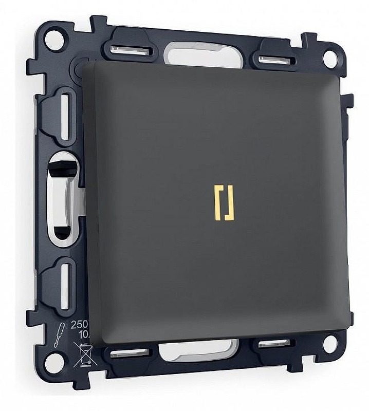 Выключатель одноклавишный с подсветкой без рамки Ambrella Volt Quant MA902010 