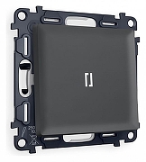 Выключатель одноклавишный с подсветкой без рамки Ambrella Volt Quant MA902015 цвет Графит