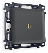 Выключатель проходной одноклавишный с подсветкой Ambrella Volt Quant MA902030 цвет Графит