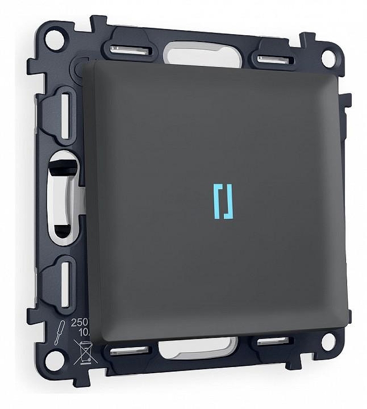 Выключатель проходной одноклавишный с подсветкой Ambrella Volt Quant MA902040 