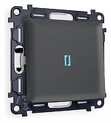 Выключатель проходной одноклавишный с подсветкой Ambrella Volt Quant MA902040 цвет Графит