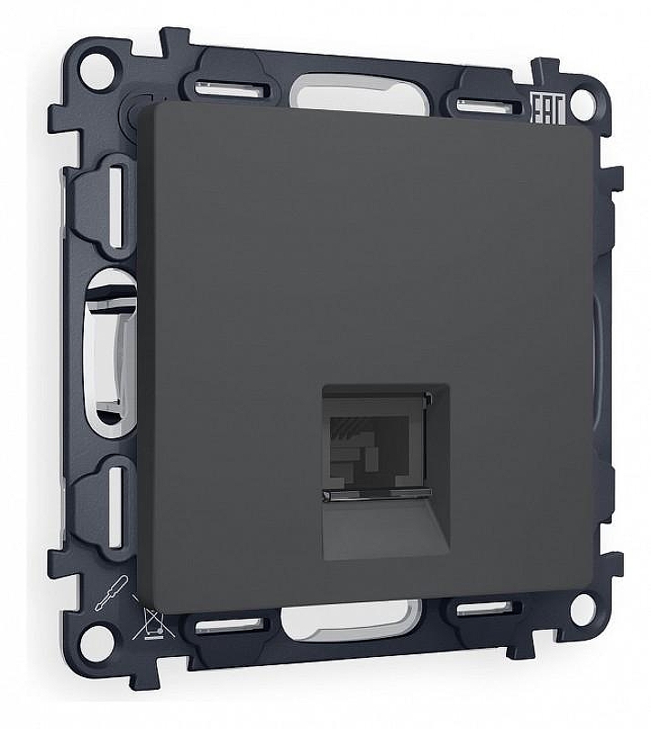 Розетка Ethernet RJ-45 и со шторками, без рамки Ambrella Volt Quant MA912010 