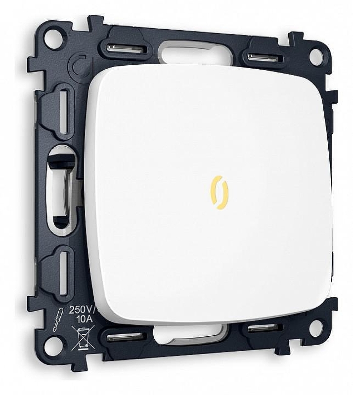 Выключатель проходной одноклавишный с подсветкой без рамки Ambrella Volt Quant MO122030 