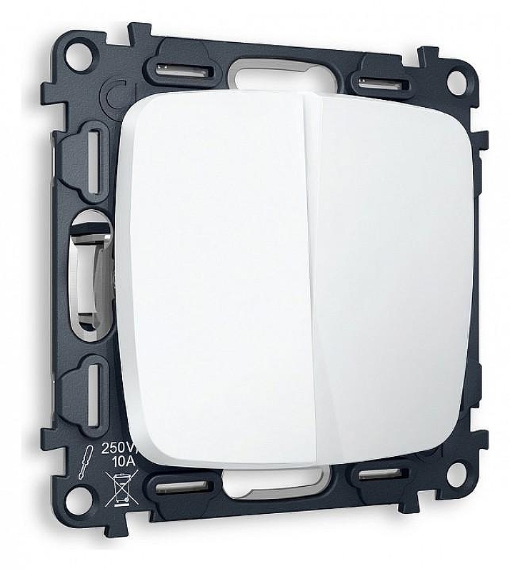 Выключатель проходной двухклавишный без рамки Ambrella Volt Quant MO123020 