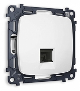 Розетка Ethernet RJ-45 и со шторками, без рамки Ambrella Volt Quant MO132010 цвет Белый