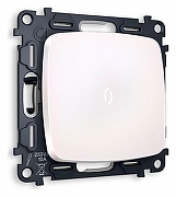 Выключатель одноклавишный с подсветкой без рамки Ambrella Volt Quant MO202015 цвет Жемчужный, Белый