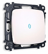 Выключатель одноклавишный с подсветкой без рамки Ambrella Volt Quant MO202020 цвет Жемчужный, Белый