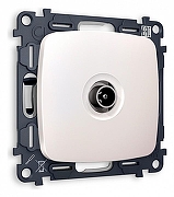 ТВ-розетка проходная без рамки Ambrella Volt Quant MO213030 цвет Жемчужный, Белый