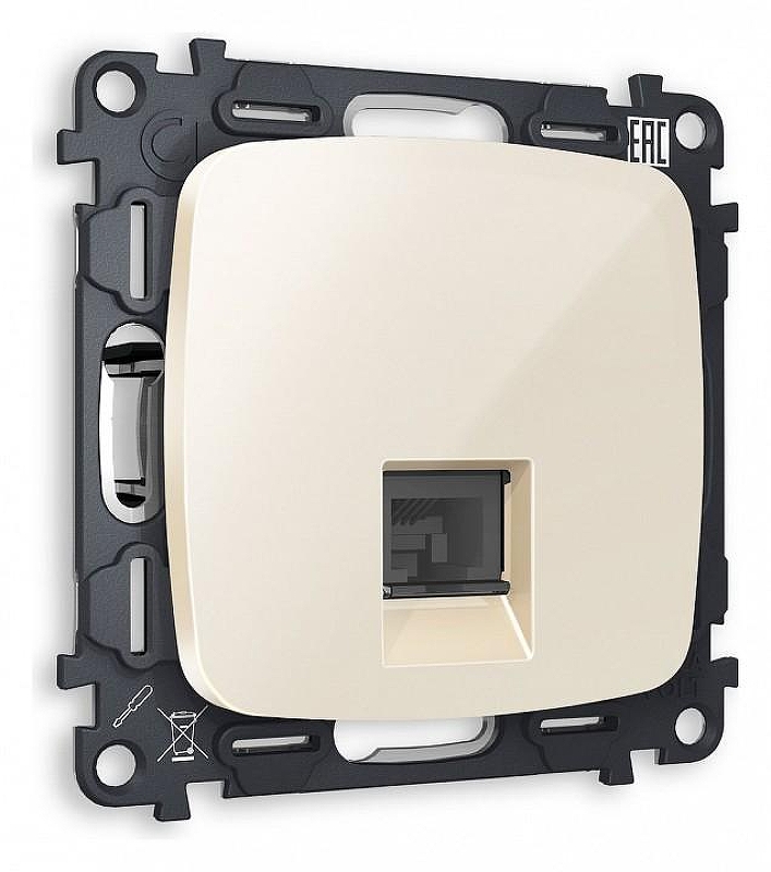 Розетка телефонная RJ-11 со шторкой, без рамки Ambrella Volt Quant MO312030 