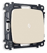 Выключатель одноклавишный с подсветкой без рамки Ambrella Volt Quant MO322015 цвет Бежевый