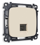 Розетка телефонная RJ-11 со шторкой, без рамки Ambrella Volt Quant MO332030 цвет Бежевый